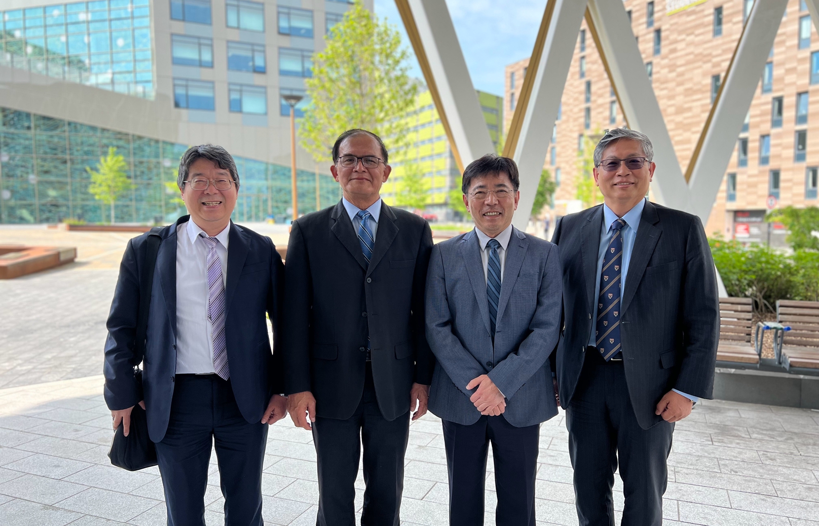 ITRI executives: (From left) European Representative Yu-Liang Chung, Executive Vice President Jwu-Sheng Hu, President Edwin Liu, General Director of Industry, Science and Technology International Strategy Center Jeff Lin.