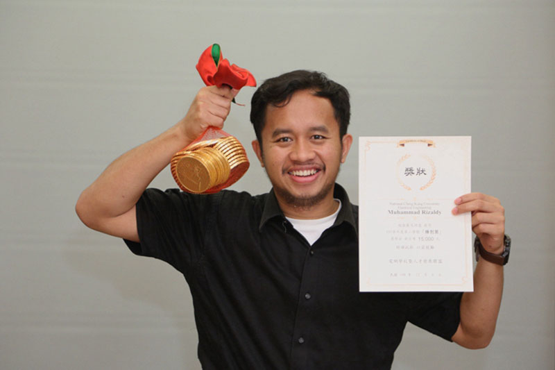 獲得特別獎的Muhammad Rizaldy來自印尼，目前就讀成功大學，他希望在台灣學習電力技術與知識，為電力產業貢獻所學。