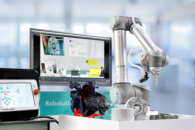 「元宇宙智慧工廠模擬平台」優勢在於高擬真程度，並具備整合多機器人協同的能力，有效提升產能，縮短作業時程。