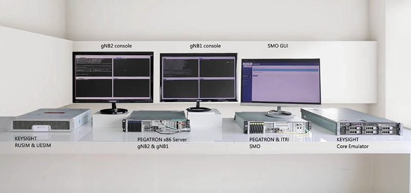 工研院研發國內首套符合5G O-RAN標準之智慧基站網管系統，攜手和碩科技、是德科技在MWC展現5G O-RAN端到端專網系統。