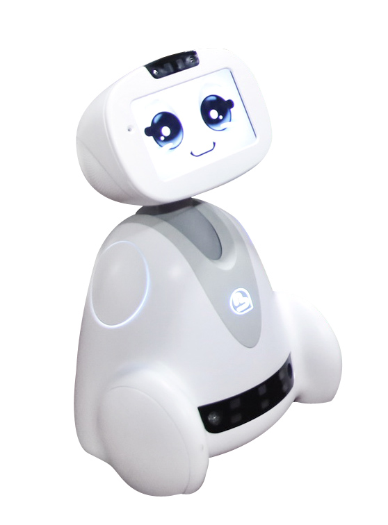 法國公司Blue Frog所開發的機器人，具有生動的表情可與人互動。（圖╱CES）