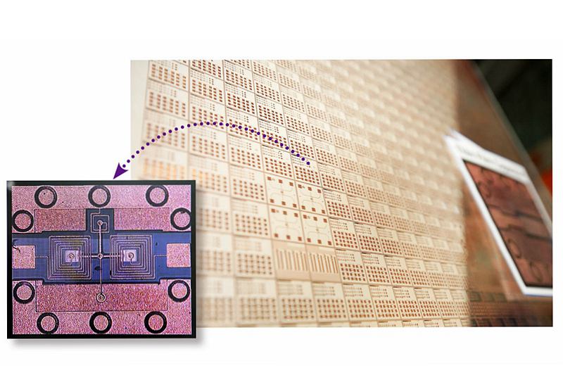 工研院以電感與電容薄膜元件整合於扇出型面板級 封裝RDL，製成5G通訊濾波器。