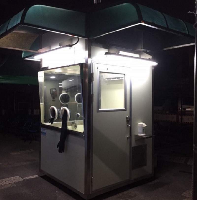 ITRI works through the night to set up two positive pressure testing booths in Taipei.